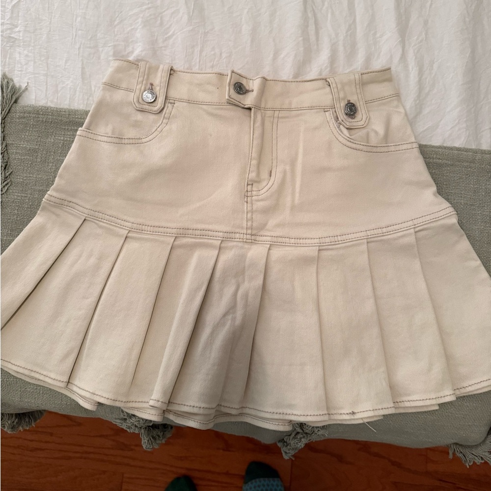 Wild Fable Beige Denim Skirt - Size 4